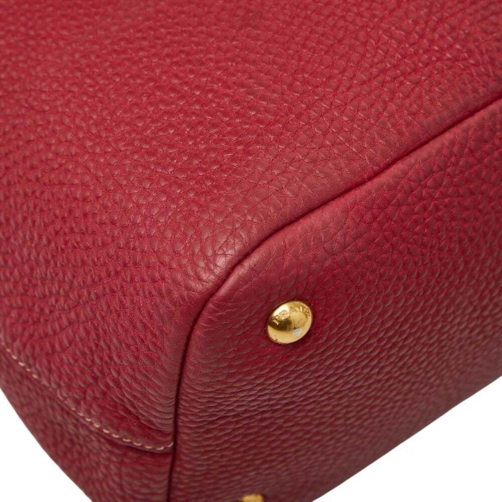 PRADA Red Leather Shoulder Bag - Picture 4 of 15